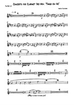 Concerto for clarinet: 3rd Movement 'Tango en Vie' (parts)